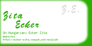 zita ecker business card
